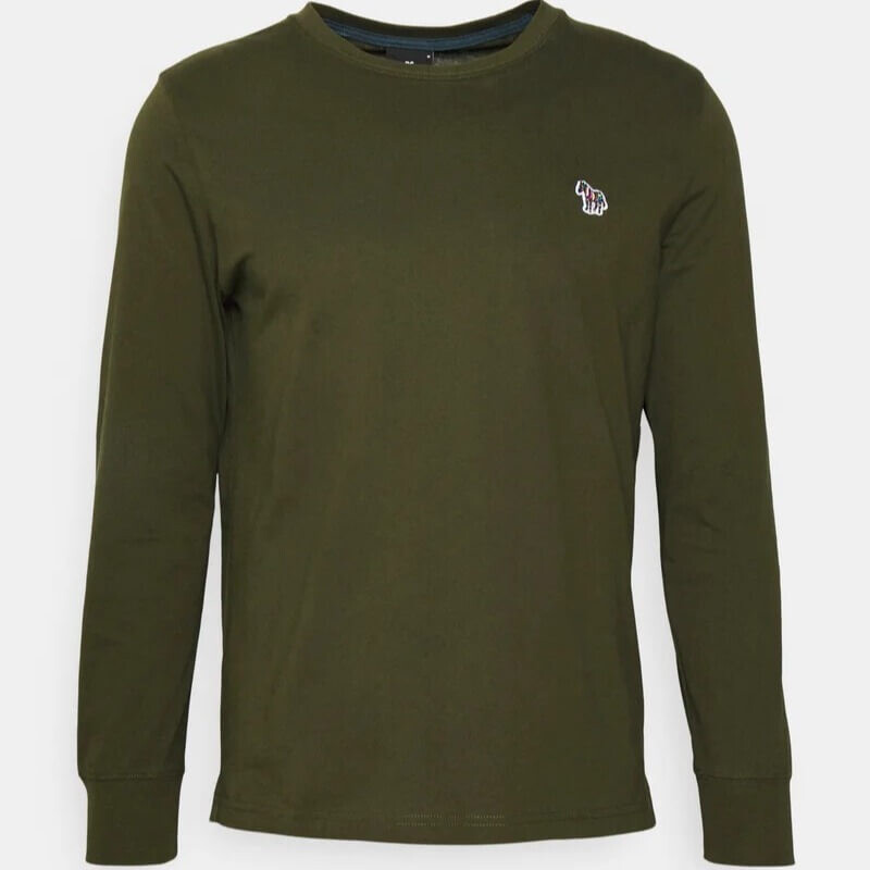 

Лонгслив PS Paul Smith Reg Fit Zebra Badge, хаки