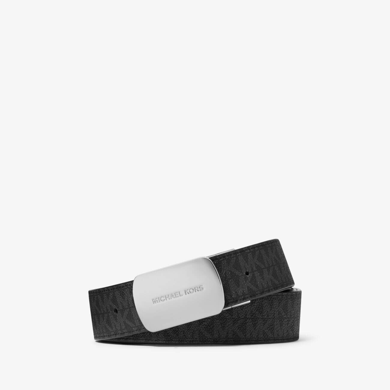 

Ремень Michael Kors Reversible Logo And Leather, черный