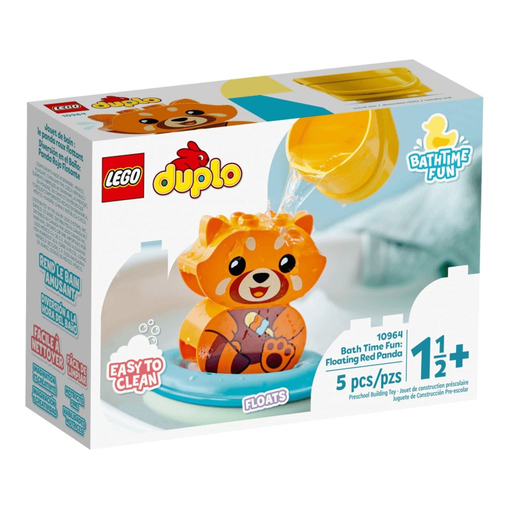 Конструктор LEGO DUPLO 10964 Приключения в ванной: Красная панда на плоту конструктор lego duplo приключения в ванной красная панда на плоту 10964
