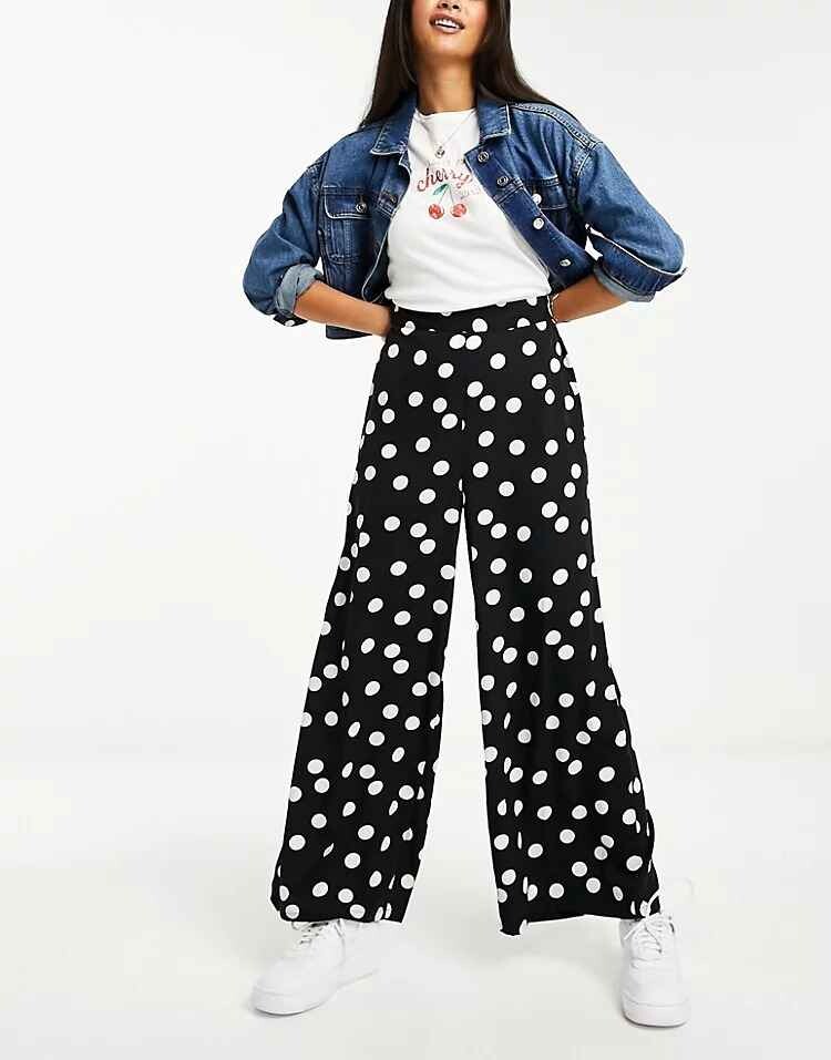 

Брюки Wednesday's Girl Polka Dot Trousers, черный