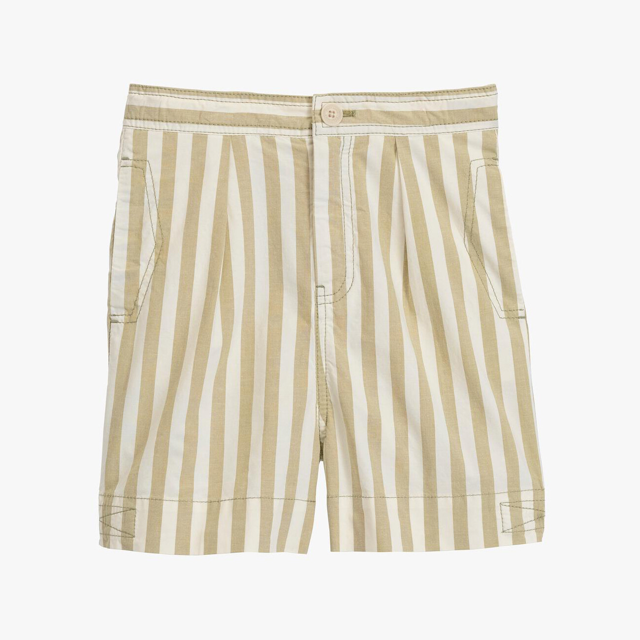 

Шорты Zara Striped 12, хаки/белый