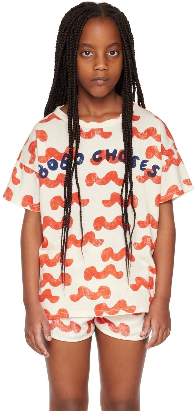 

Детская футболка Off-White с волнами Bobo Choses