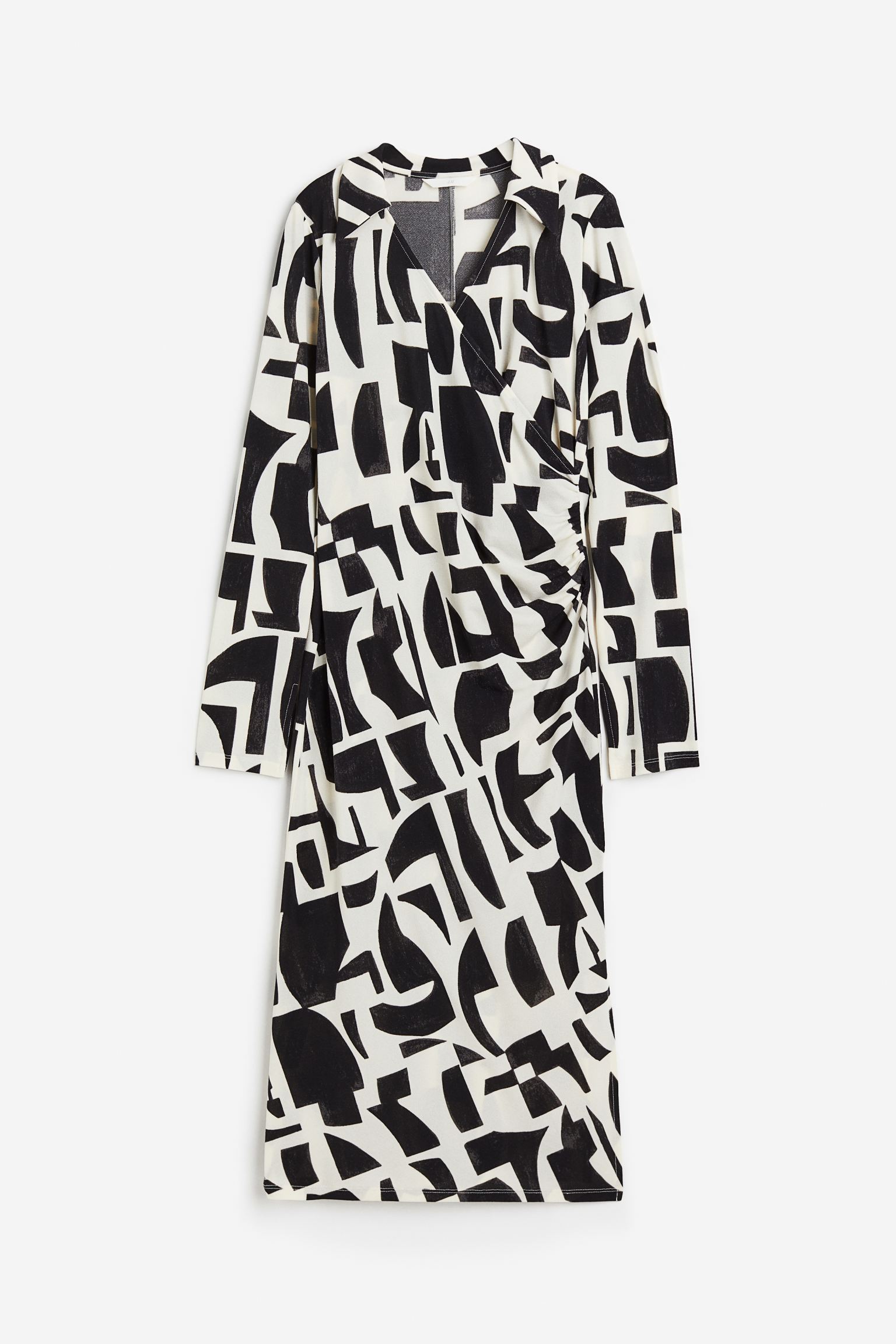 Платье H&M An Envelope, кремовый/черный