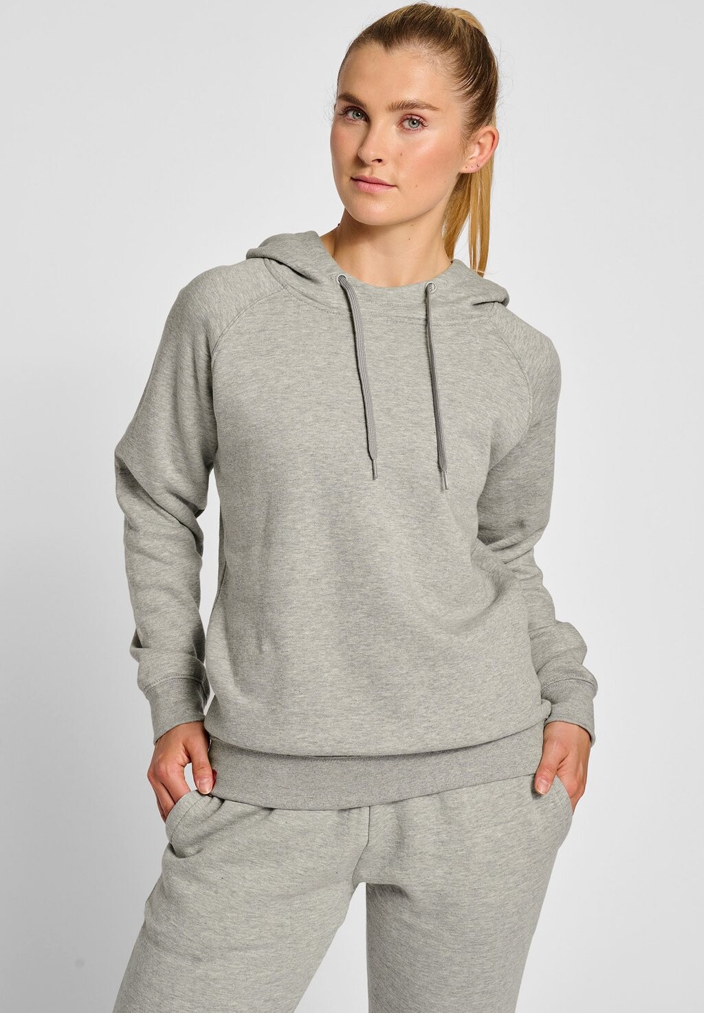 

Толстовка с капюшоном Hummel, серый меланж