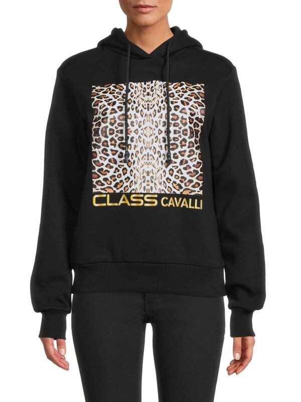

Худи с леопардовым принтом cavalli CLASS Black