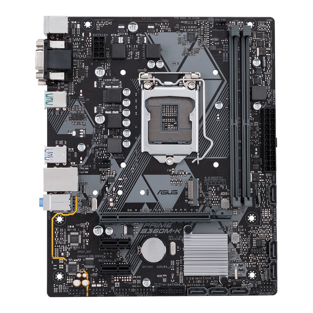 Материнская плата ASUS PRIME B360M-K, LGA1151, DDR4 - фото