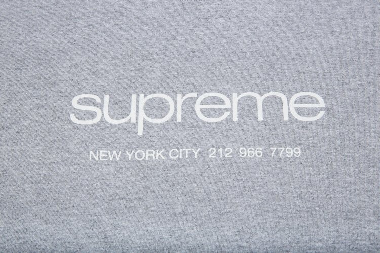 Grey supreme t clearance shirt