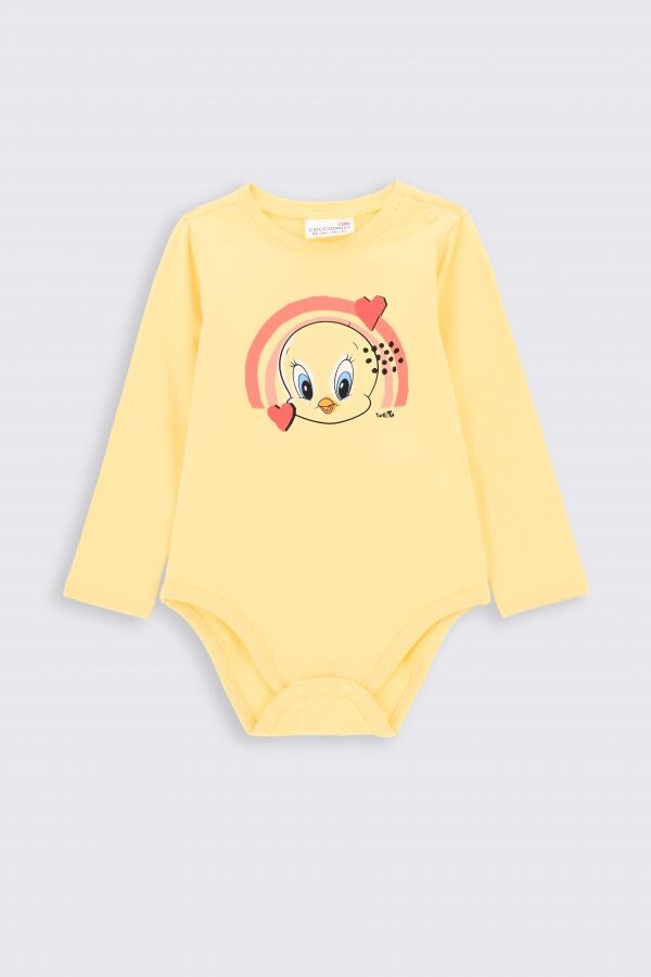 

Боди с длинным рукавом Coccodrillo Looney Tunes, желтый