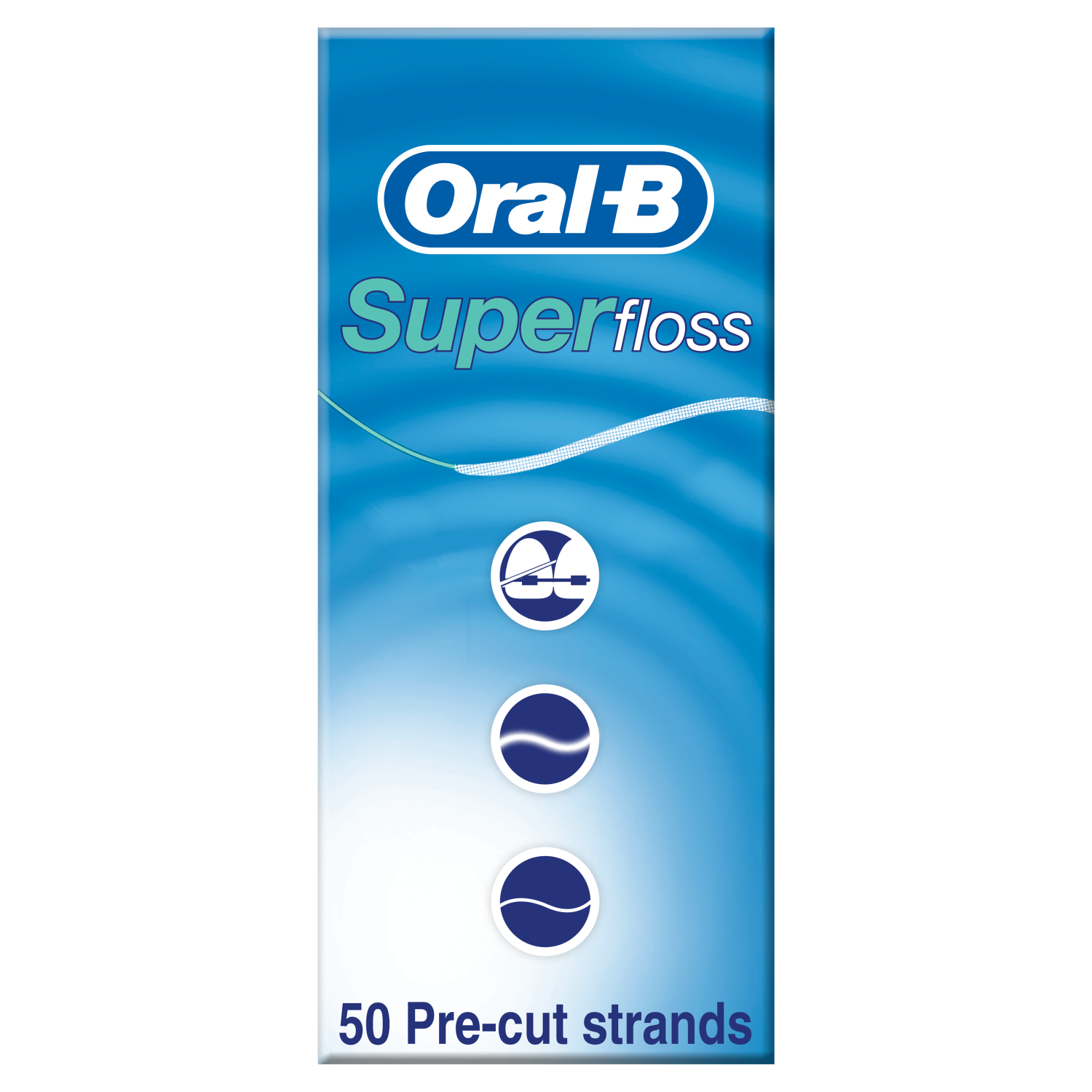 Oral-B Super Floss зубная нить для чистки межзубных промежутков, 50 шт/уп. - фото