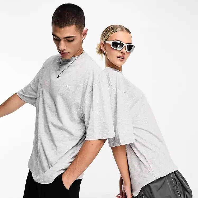 

Футболка Collusion Unisex With Logo In Grey Marl, серый