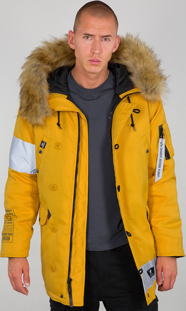 

Куртка Alpha Industries N-3B Reflective Stripes, желтая, Оранжевый