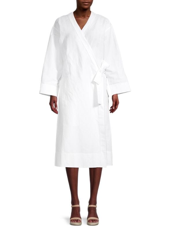 

Однотонное платье с запахом Jil Sander Natural