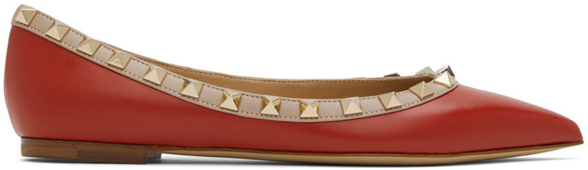 

Красные балетки Rockstud Valentino Garavani