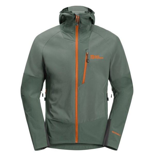 

Куртка из софтшелла Jack Wolfskin Alpspitze Hoody, цвет Hedge Green
