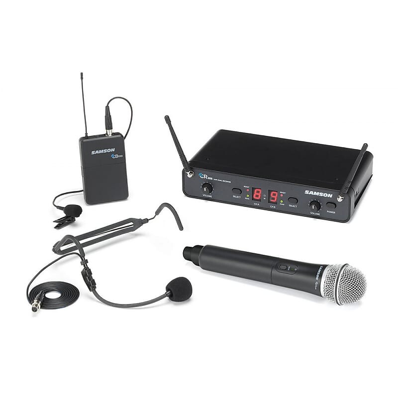 

Беспроводная система Samson Concert 288 All-In-One Dual-Channel UHF Wireless Handheld/Lavalier Mic System - I Band (518-566 MHz)