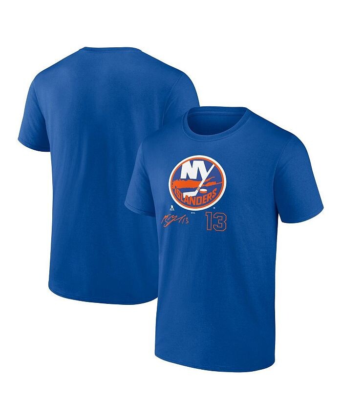 

Мужская футболка с именем и номером Mathew Barzal Royal New York Islanders Fanatics, синий