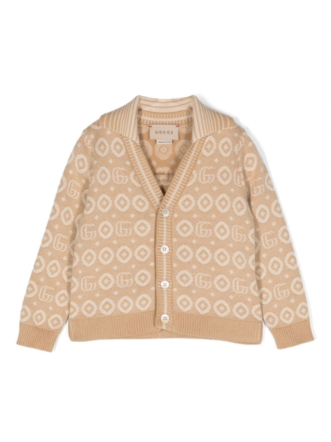

Gucci Kids кардиган с логотипом Double G, нейтральный цвет