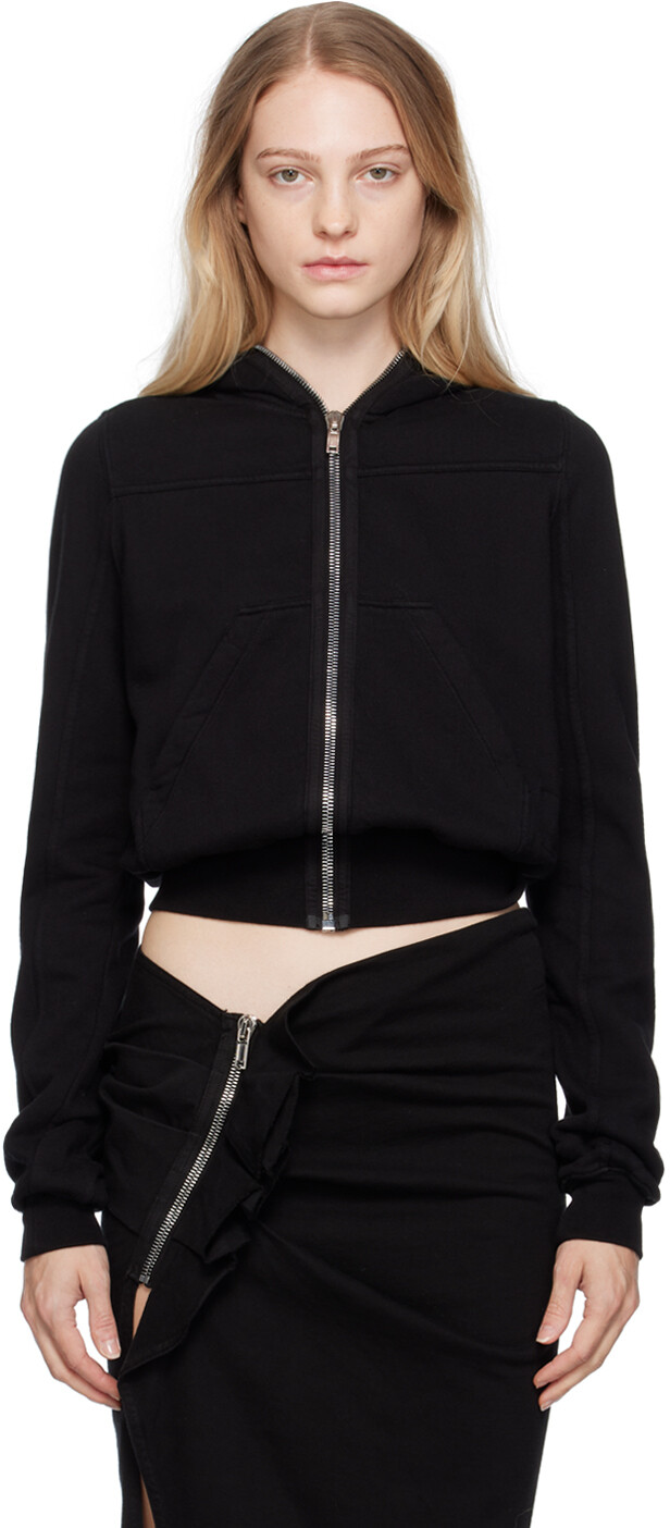 

Черная толстовка на молнии Rick Owens DRKSHDW, Черный