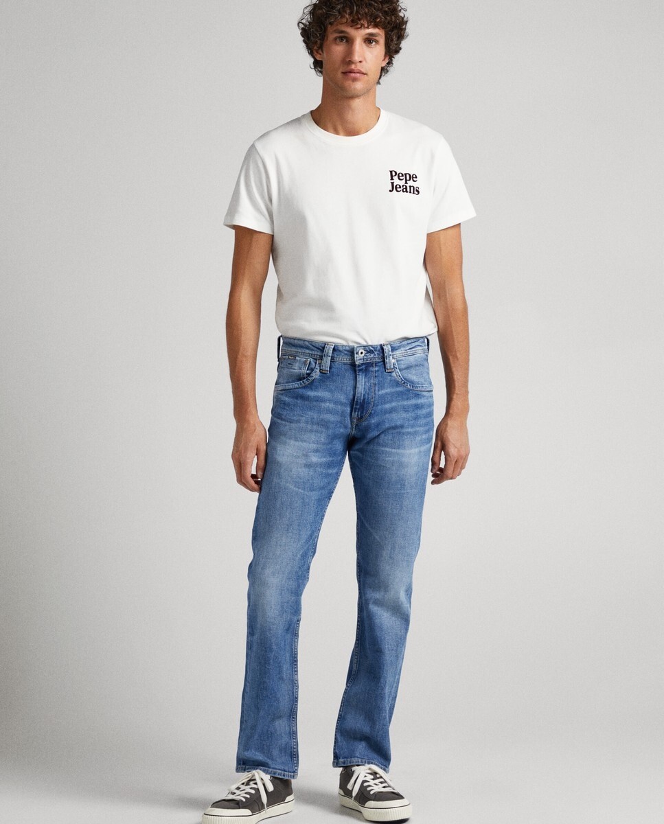 

Голубые мужские джинсы Regular Cash Pepe Jeans, светло-синий