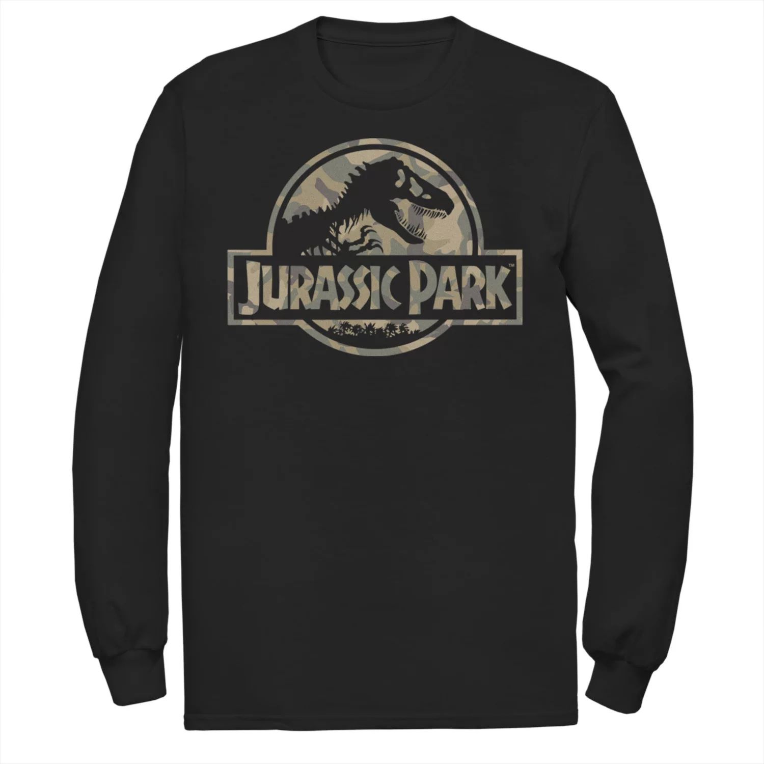Мужская камуфляжная футболка с круглым логотипом «Парк Юрского периода» Licensed Character