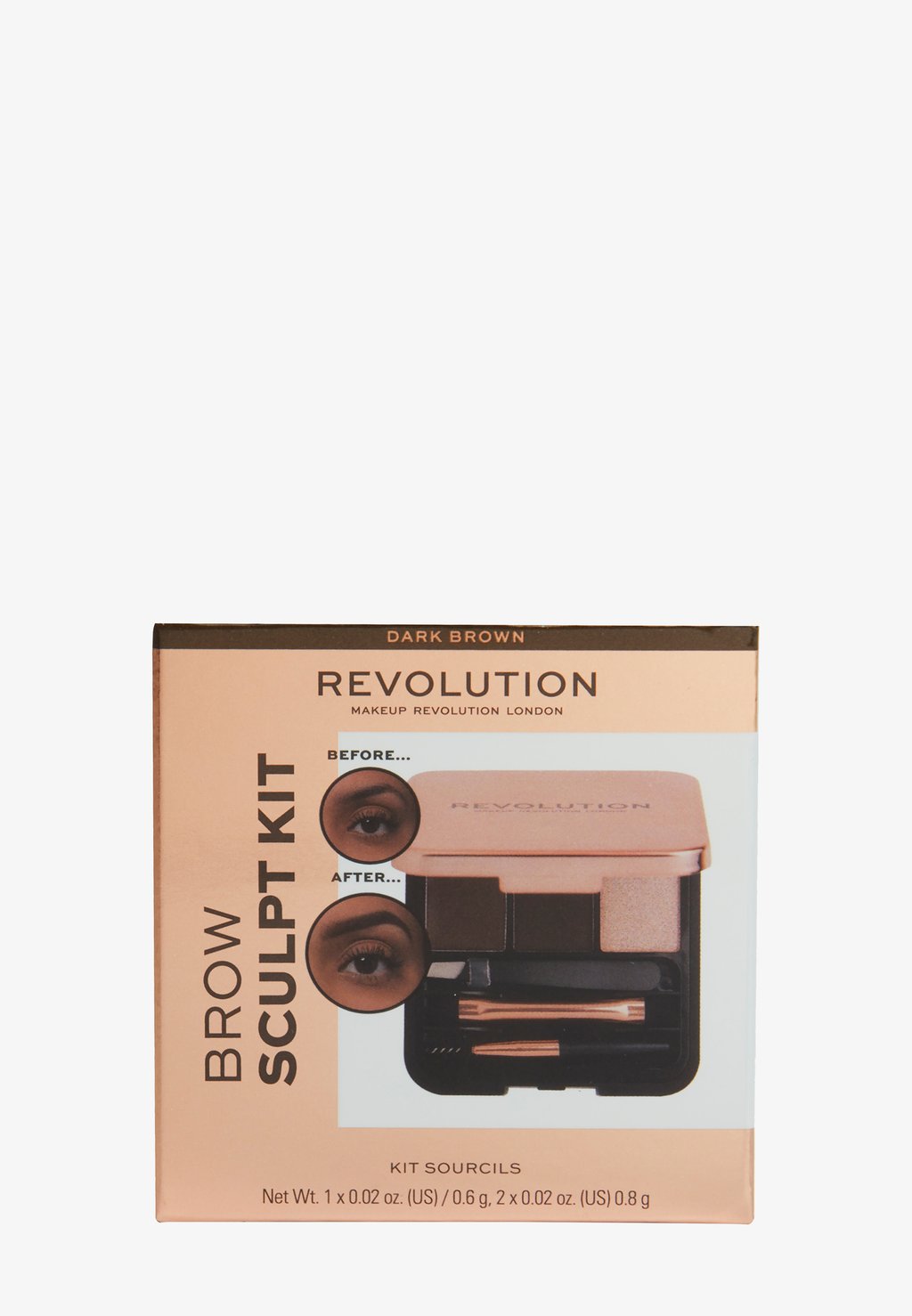 Набор для макияжа Brow Sculpt Kit Makeup Revolution, цвет dark