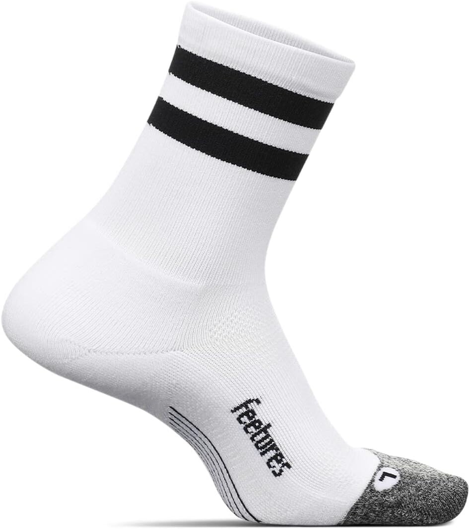 

Elite Light Cushion Mini Crew Feetures, цвет White High Top Stripe