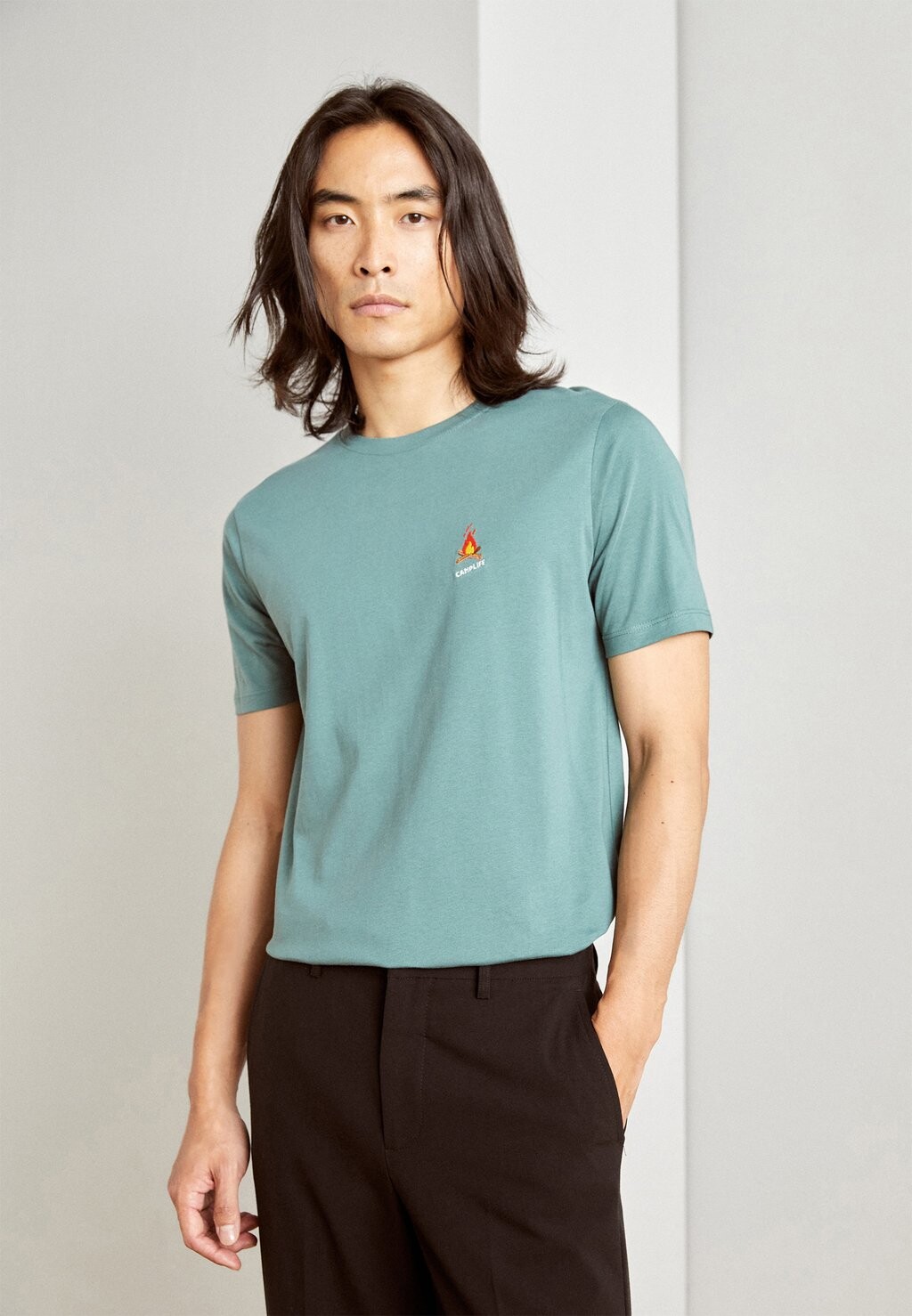 

Базовая футболка Embroidery Tee Lindbergh, зеленый