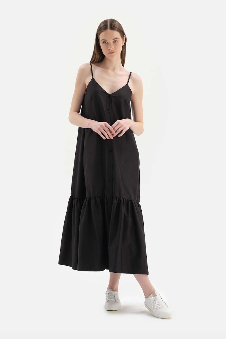 Платье с пуговицами и точкой Dagi, черный платье с узором и точкой альма tatuum черный