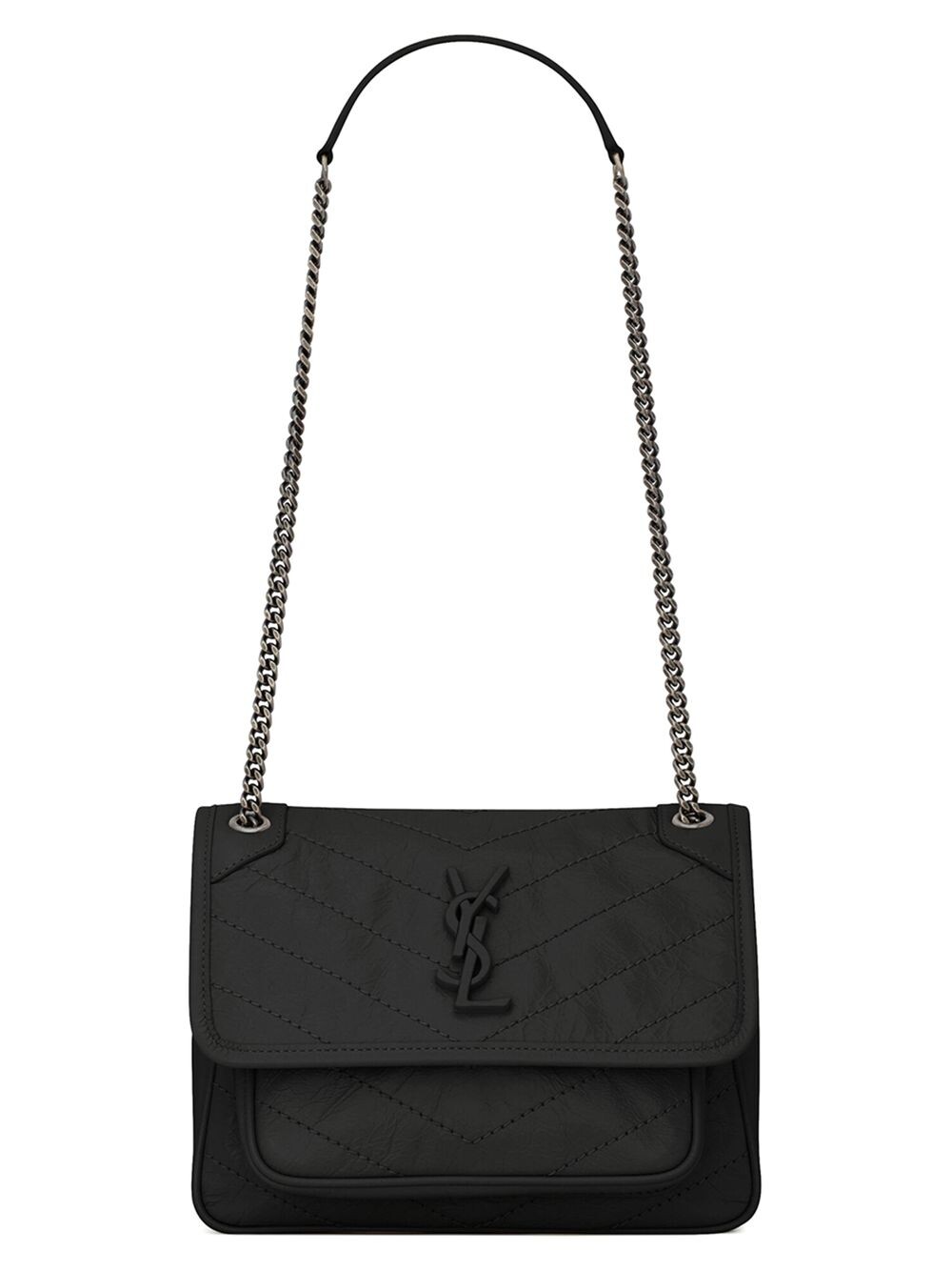 

Сумка-цепочка Niki Baby из мятой винтажной кожи Saint Laurent