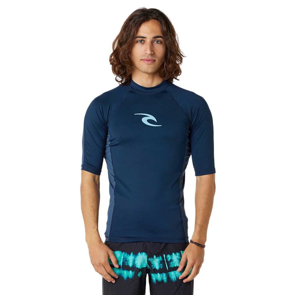 

Рашгард Rip Curl Waves UPF Perf Short Sleeve, синий