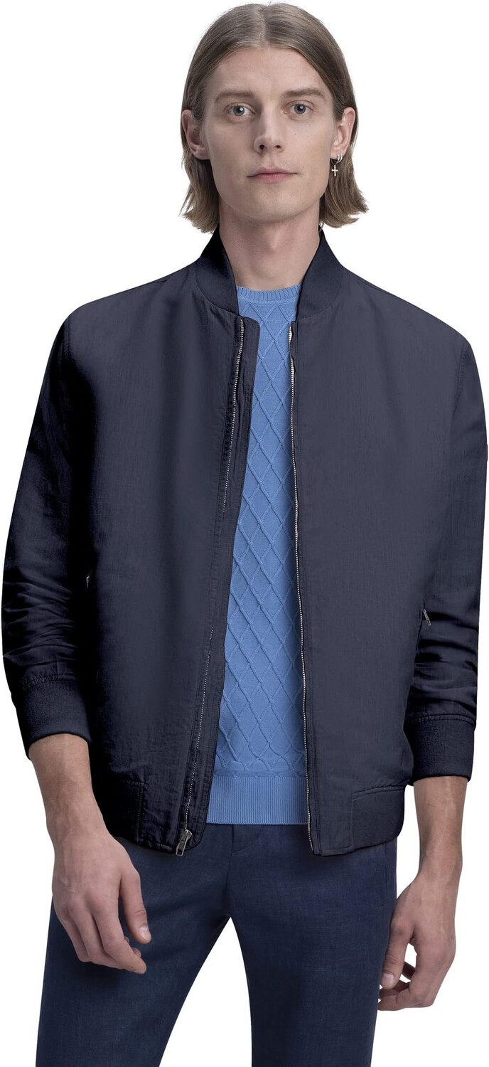 

Куртка Bomber Jacket with Full Zip Closure BUGATCHI, темно-синий