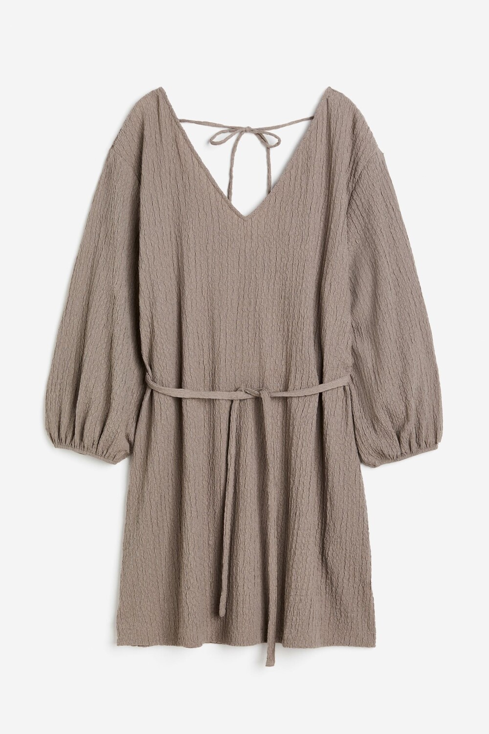 

Платье H&M Textured Jersey, серо-коричневый