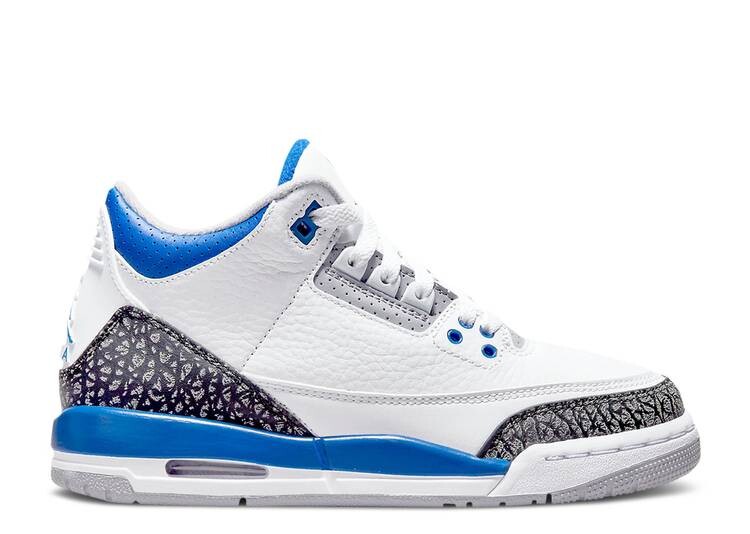 

Кроссовки AIR JORDAN 3 RETRO PS 'RACER BLUE', белый