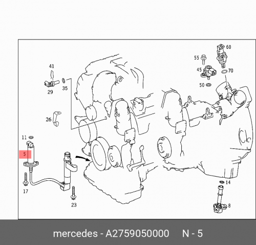 Датчик уровня масла двс / sensor A2759050000 MERCEDES-BENZ nox sensor a0009053503 for mercedes benz v220 w166 w172 c200 w205 w221 w251 w212 w207 sprinter 5wk96682d