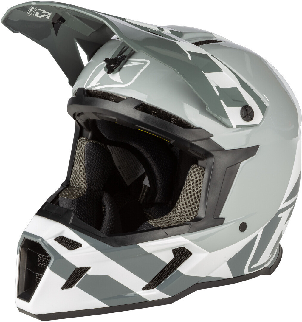 

Klim F5 Koroyd Ascent Carbon Шлем мотокросса, серый/белый