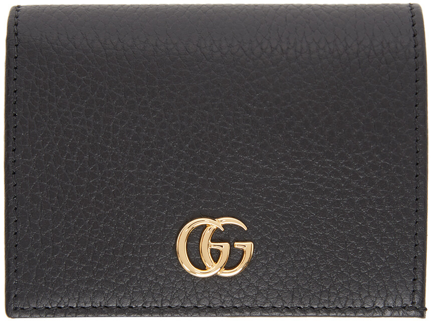 

Маленький черный кошелек-футляр для карт GG Marmont Gucci