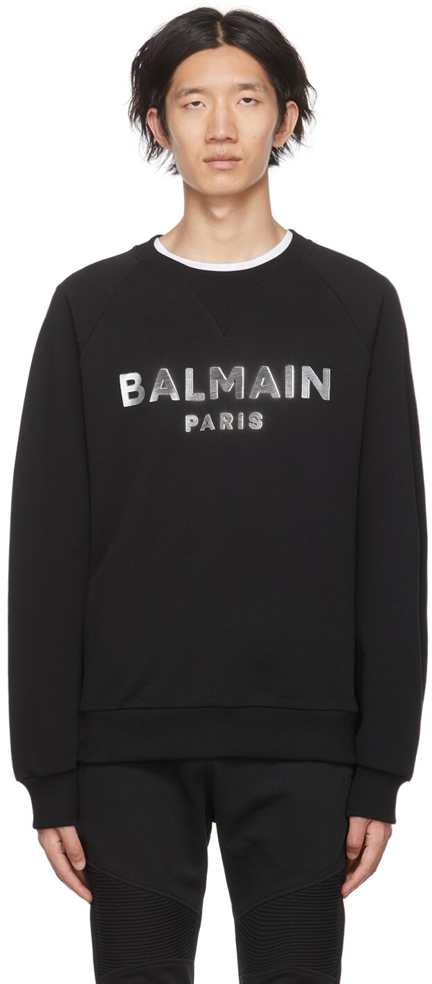 

Черный хлопковый свитшот Balmain