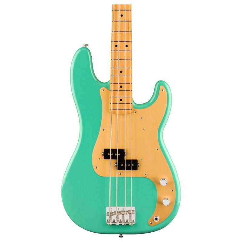 

Бас-гитара Fender Vintera '50s Precision Bass, кленовый гриф, зеленая морская пена с сумкой для переноски