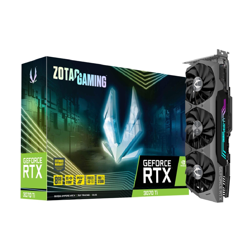 

Видеокарта ZOTAC GeForce RTX 3070 Ti, 8 ГБ, серый