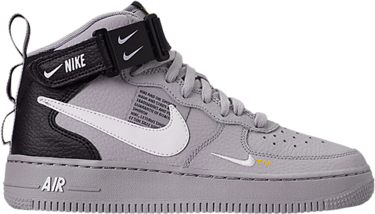 Кроссовки Nike Air Force 1 Mid LV8 GS 'Overbranding', серый кроссовки nike air force 1 mid lv8 gs overbranding серый