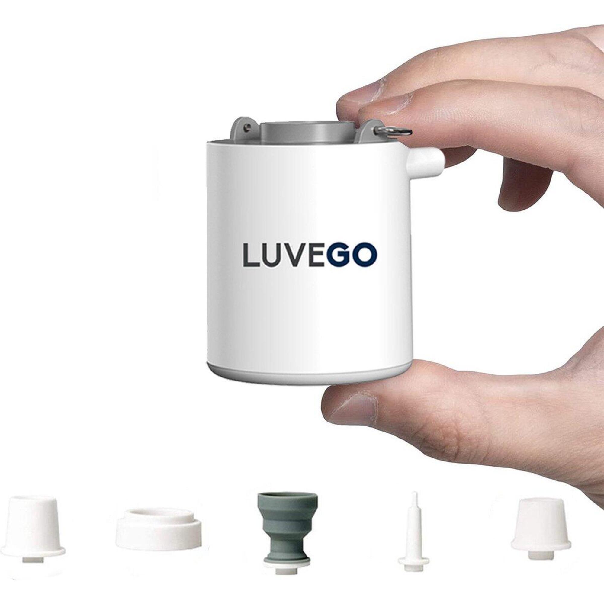 цена Насос для надувного матраса Luvego Mini Pump с фонарем, серый