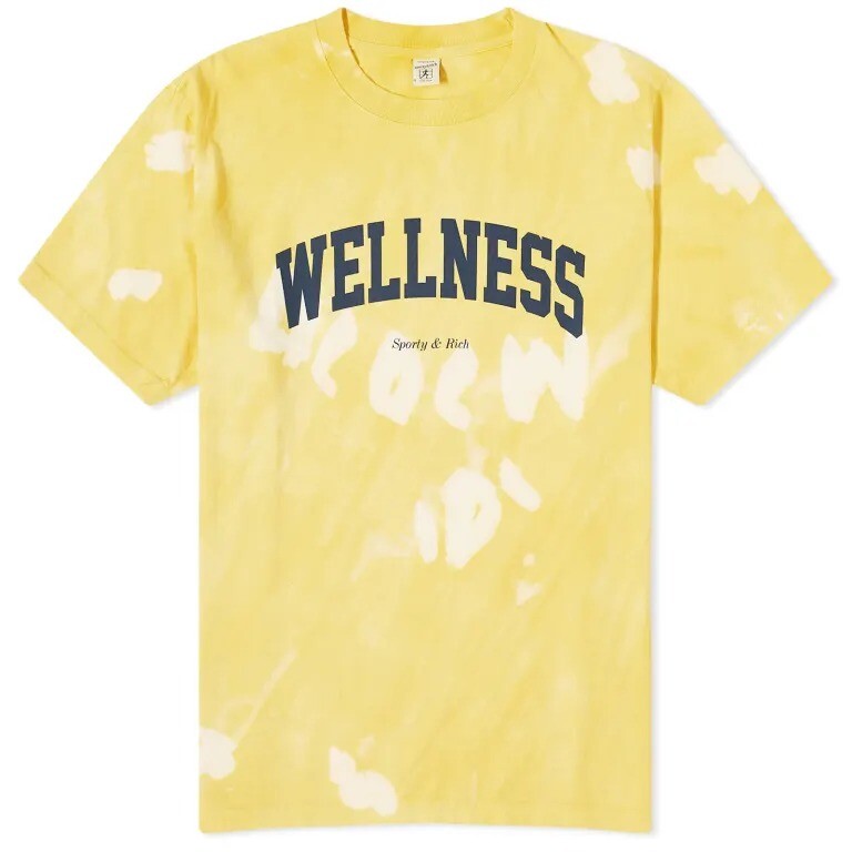 

Футболка Sporty & Rich Wellness Ivy Tie Dye, желтый