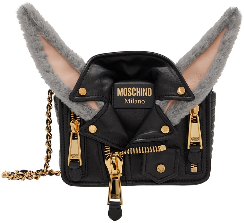 

Черная байкерская сумка Lunar New Year Moschino