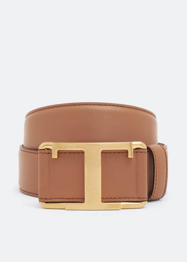 

Ремень TOD'S T Timeless leather belt, коричневый