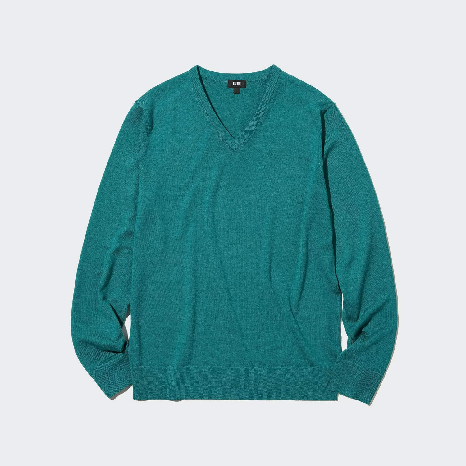 

Джемпер Uniqlo Extra Fine Merino, сине-зеленый