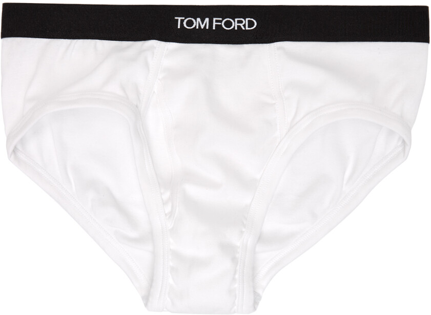 

Комплект из двух белых хлопковых трусов TOM FORD