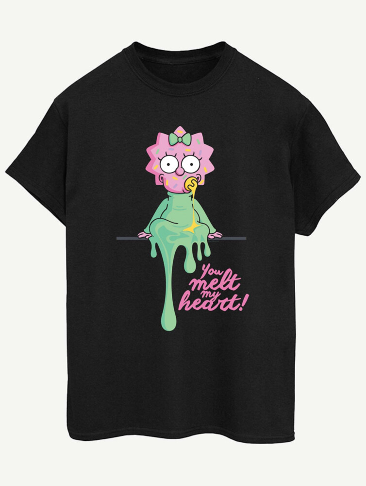 

Черная футболка NW2 The Simpsons Maggie Boyfriend Fit George., черный