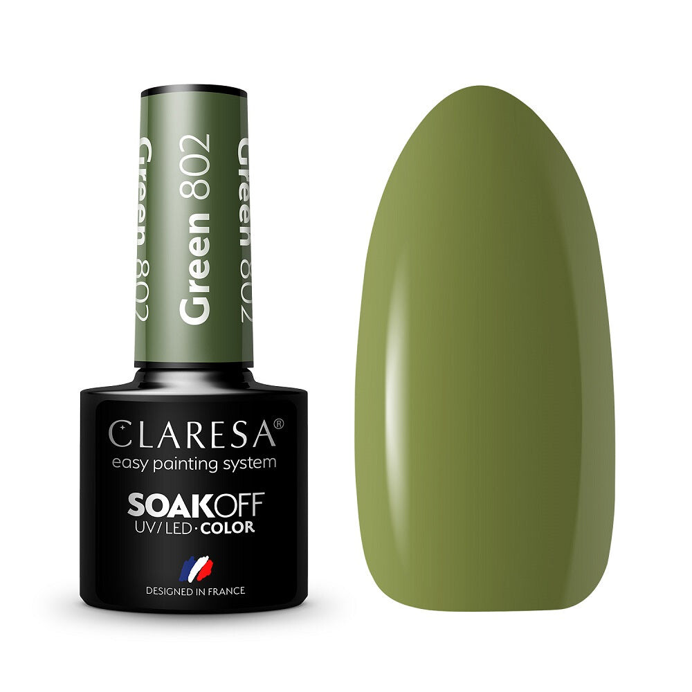 

Claresa Гибридный лак Soak Off UV/LED Зеленый 802 5г