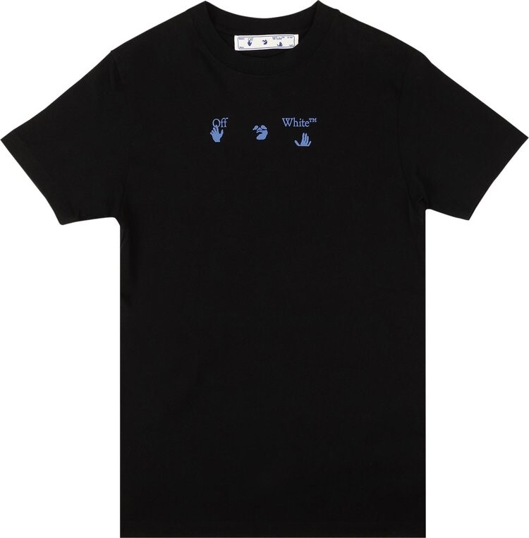 

Футболка Off-White Liquid Mirko Print T-Shirt 'Black/Blue', черный