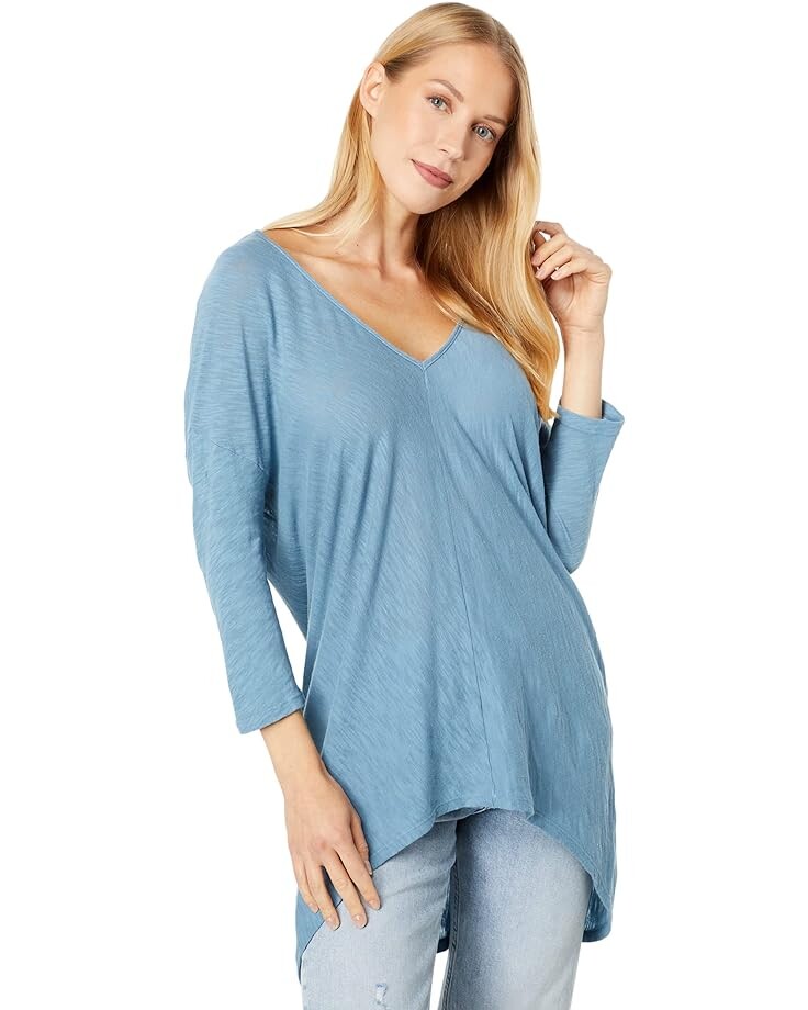 

Футболка bobi Los Angeles Cotton Slub Center Seam Drop Shoulder, цвет River